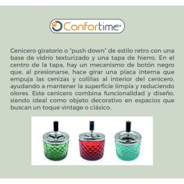 Confortime Cenicero de Vidrio Push, 9.5 x 13 cm (24 Unidades) Confortime Cenicero de Vidrio Push, 9.5 x 13 cm (24 Unidades)