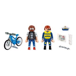 Playmobil City Action 72076 - Robo de Bicicleta, Juguete de Construcción con Figura de Policía y Criminal, +4 Años