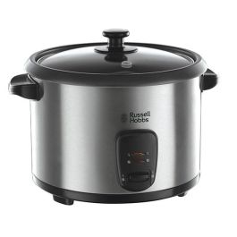 Russell Hobbs 19750-56 Arrocero-Cocedor a Vapor, 10 Tazas, Función de Mantenimiento de Calor, Bandeja para Cocinar al Vapor, Tapa de Cristal
