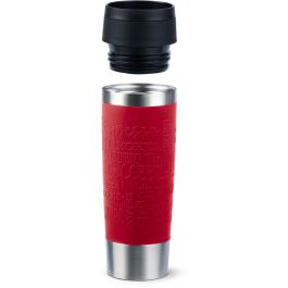 Emsa TRAVEL MUG Classic Grande, Taza Termo de Acero Inoxidable, 0.5 Litros, Rojo Oscuro