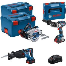 Juego de herramientas BOSCH GSB/GKS/GSA de 18 V con 2 baterías de 18 V y 5,5 Ah y 1 de 18 V y 4,0 Ah, cargador L-Boxx 0615990N38 Precio: 1194.89000037. SKU: B1365HRR6J