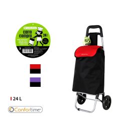 Confortime Carro Compra 2 Ruedas 24 Litros 2 Surt Confort Colección 32 cm x 7 cm x 82 cm (4 Unidades) Precio: 30.50000052. SKU: S2207974