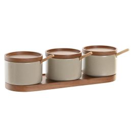 Azucarero Moderno DKD Home Decor Beige Marron 10 x 7 x 29 cm Set de 3 Precio: 27.50000033. SKU: S3041349