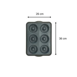 Zenker Molde 6 Donuts Silicone 36x26 cm Negro Reforzado Fibra de Vidrio ZEN5051126855390