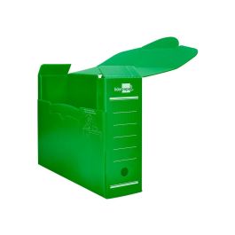 Caja Archivo Definitivo Plastico Liderpapel Lomo 100 mm Verde 360x100x260 mm 5 unidades