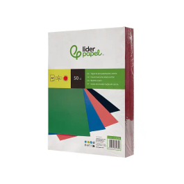 Liderpapel Tapa Encuadernacion Cartón A4 1mm Roja Paquete 50 Unidades