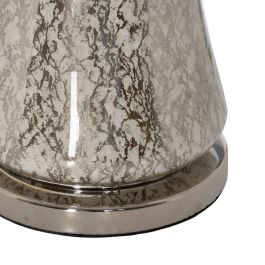 Lámpara Mesa Plata Cristal Iluminación 38 X 38 X 80 cm