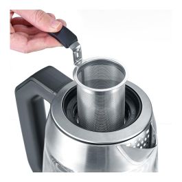 Severin WK 3479 - Hervidor de Agua y Té de Vidrio, 1.7 L, 3000 W, 13 Temperaturas, Acero Inoxidable, Apagado Automático, Negro