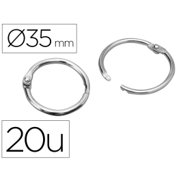 Liderpapel Anilla Bisagra Niquelada N.3 Diametro 35 mm Caja de 20 Unidades Precio: 7.49999987. SKU: B1FND6AP3P