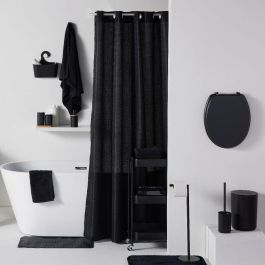 Today TOD3574641271602 Alfombrilla antideslizante para baño o ducha, 40 x 60 cm, rectangular, negra