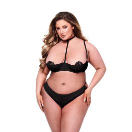 Conjunto de Lencería Baci Lingerie Quarter Negro 2 Piezas (Queen size)