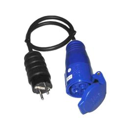 Adaptador clavija schuko a base cetac 2p+t 16a 230v~