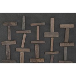 DKD Home Decor Cuadro Moderno de Madera Reciclada Pino Negro Natural 122 x 82 x 4 cm para Decoración del Hogar