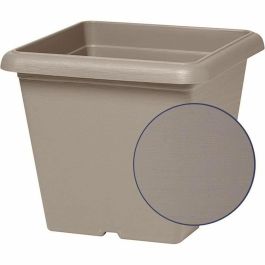 Garden Id 01061407 Maceta Cuadrada Teramo Taupe 40x35 cm Resistente a los arañazos Efecto Piedra con Agujeros
