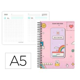 Liderpapel Agenda Escolar 2025-2026 Día Página A5 Espiral Colección Pixel Rosa Bilingüe Papel FSC 80gr Tapa Cartón Precio: 12.59000039. SKU: B1E7H9F8RS