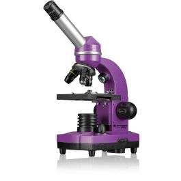 Bresser BRE4007922053547 Microscopio BIOLUX SEL para estudiantes, aumento 40x-1600x, kit de experimentos, violeta