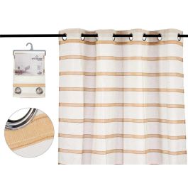 Cortina Visillo Rayas Marrón 140x260 cm - Giftdecor (6 Unidades) Precio: 67.50000004. SKU: S3608518