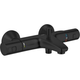 Mezclador termostático para baño/ducha 1/2 - GROHE Precision Start - 345982430 - Negro mate - Montaje en pared visto - Ahorro de agua