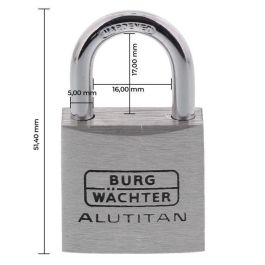 Juego de 2 candados - BURG WACHTER - DUO 770 30 SB - 30 mm Alutitan, doble cierre, anti-picking Juego de 2 candados - BURG WACHTER - DUO 770 30 SB - 30 mm Alutitan, doble cierre, anti-picking