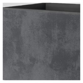 Deroma 9H834SZ Maceta Cubo Millennium R Antracita con Reserva de Agua y Ruedas 49 cm