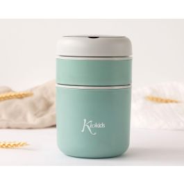 KioKids Termo 710 mL Acero Inoxidable Doble Compartimento para Sólidos y Papillas Mantiene Temperatura 4h Cuchara Bebés Verde Salvia Precio: 11.79000042. SKU: B1B9S86F27