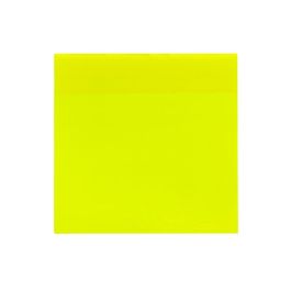 Bloc De Notas Adhesivas Quita Y Pon Q-Connect 76x76 mm Removible Plastico Translucido Amarillo Neon Con 50 Hojas