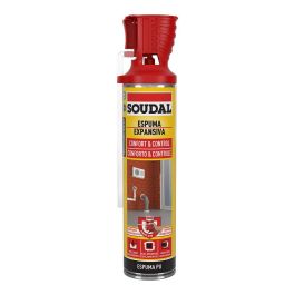 Soudal Espuma de Poliuretano Genius Confort y Control 600 ml - Gatillo Preciso, Reutilizable, Expansiva, Aislante Térmico y Acústico