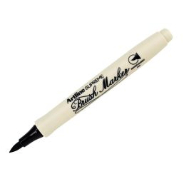 Rotulador Artline Supreme Brush Epfs Pintura Base De Agua Punta Tipo Pincel Trazo Fino Negro 12 unidades