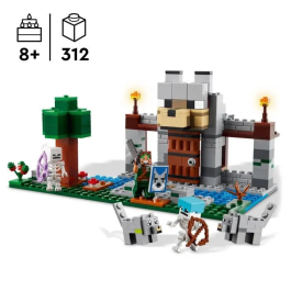 LEGO 21261 Fortaleza del Lobo Juego de Exploración Minecraft con Esqueletos para Niños y Niñas