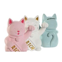 Hucha Home ESPRIT Resina Gato 12 x 9,5 x 16 cm (3 Unidades)