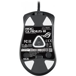ASUS ROG Gladius III, ratón gaming óptico, 19000 dpi, 6 botones, cable USB, negro