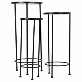 Soporte para Maceta Alexandra House Living Negro Hierro Azulejo 30 x 68 x 30 cm 3 Piezas