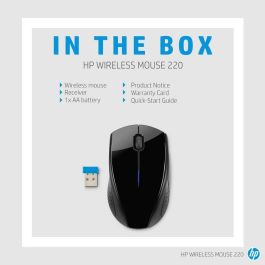 HP 220 Ratón Inalámbrico Ambidextro para PC Portátil con Larga Duración de Batería