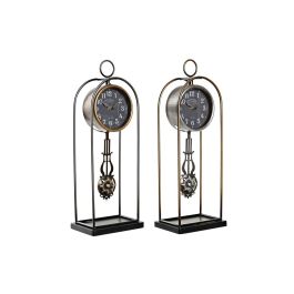 Reloj de Mesa DKD Home Decor Cristal Negro Dorado Hierro (17 x 12 x 46,5 cm) (2 Unidades) Precio: 28.69000024. SKU: B1HBW4Q49V