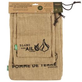 Cook Concept Juego de 3 Bolsas Conservación Yute para Patatas Cebollas Ajos Reutilizables Precio: 4.99000007. SKU: B16ZN7YRZ4