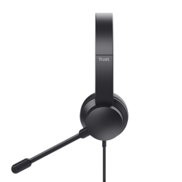 Trust Auriculares Ayda Estéreo con Micrófono Ajustable, Conexión USB, Negro
