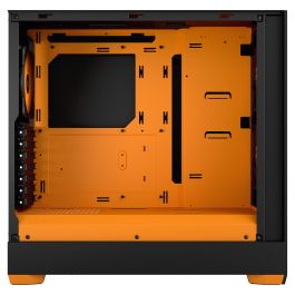 Fractal Design Pop Air RGB Orange Core TG Clear Tint Caja Torre PC con Ventana Cristal Templado y RGB Negro Naranja ATX mATX Mini-ITX