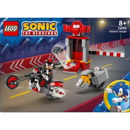 LEGO 76995 Huida de Shadow The Hedgehog Sonic - Set de Juguetes con Cámara de Estasis, RhinoBot y Moto, ideal para Niños +8 Años