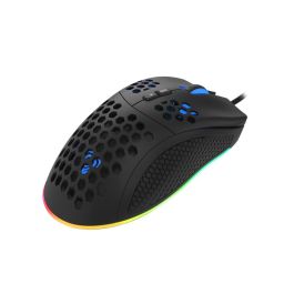 Genesis Krypton 555 Ratón Gaming RGB con Cable, Sensor Óptico 8000 DPI, 7 Botones Programables, Kailh, Negro