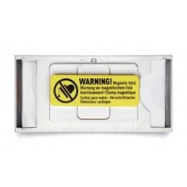 DURABLE 8540-23 - Tarjetero de identificación Classic con imán, horizontal, 30x65mm, color plata, paquete de 10