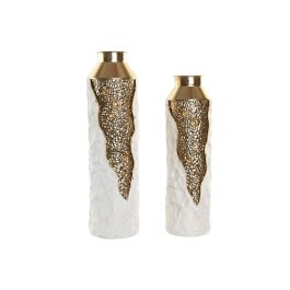 DKD Home Decor Jarrón Glam de Metal Blanco y Dorado 18 x 65 x 18 cm – Set de 2 Jarrones Decorativos Precio: 128.49999987. SKU: B1E49HQ6NK