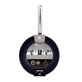 Masterpro Wok Foodies Bgmp-3558 de aluminio forjado con antiadherente Quantanium y base full induction, Ø28x7,2 cm