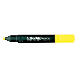 Artline Rotulador Fluorescente EK-660 Amarillo Punta Biselada Trazo 1-5 mm