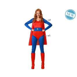 Disfraz de Superhéroe Mujer Adulto Rojo - Traje de Carnaval Manga Larga con Capa Disfraz de Superhéroe Mujer Adulto Rojo - Traje de Carnaval Manga Larga con Capa