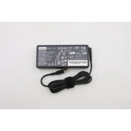 Lenovo 135W AC adapter charger for Lenovo devices, input 100-240VAC, slim-tip connector, energy efficient, portable design.