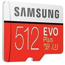 TARJETA MICROSD XC + ADAPTADOR SAMSUNG EVO PLUS - 512GB - CLASE 10 - 100MB/S