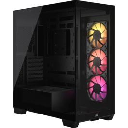 Corsair 3500X ARGB Midi Tower PC Negro - CC-9011278-WW, Ventiladores 3x120mm, Soporte ATX, Vidrio Templado
