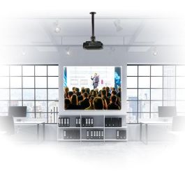 B-Tech Adjustable Drop XL Projector Ceiling Mount with Micro-Adjustment, max 25 kg, Tilt +/-13°, Roll +/-6°, Swivel 360°, 722 - 1122 mm, Black B-Tech Adjustable Drop XL Projector Ceiling Mount with Micro-Adjustment, max 25 kg, Tilt +/-13°, Roll +/-6°, Swivel 360°, 722 - 1122 mm, Black