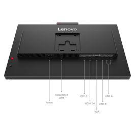 Lenovo ThinkVision T27QD-4v Monitor 27" QHD (2560x1440) IPS 120Hz USB-C 100W HDMI/DP Ethernet, Negro