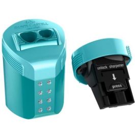 Faber-Castell Sacapuntas Doble Roll-On Sparkle - Sostenible, Recargable, para Lápices Estándar y Jumbo, Cuchillas Alemanas